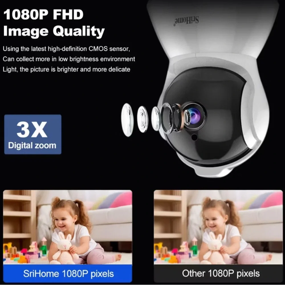 Security Camera Wifi CCTV IP Security Camera Night Vision 1080P Full HD